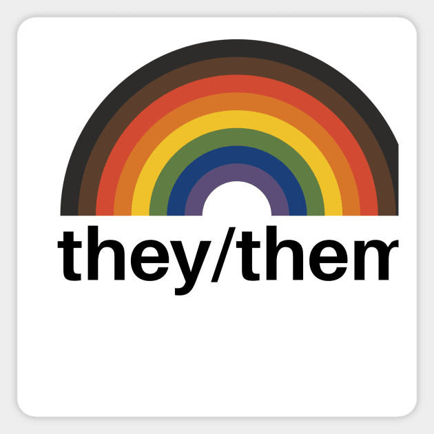 They/Them Pronouns Rainbow Sticker by lavenderhearts